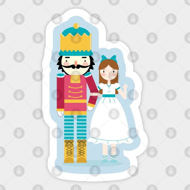 The nutcracker & Clara Sticker by AndySaljim